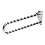 Stainless steel grab bar, folding, length 800 mm, polished