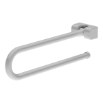 Steel grab bar, folding, length 600 mm, white colour – Komaxit